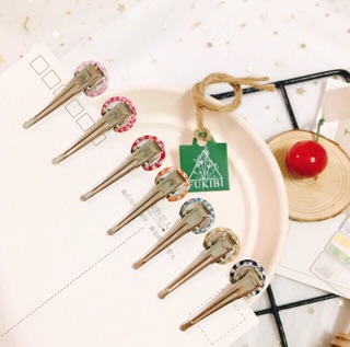 KẸP TÓC, CỘT TÓC CARO TRÒN VINTAGE ẢNH THẬT