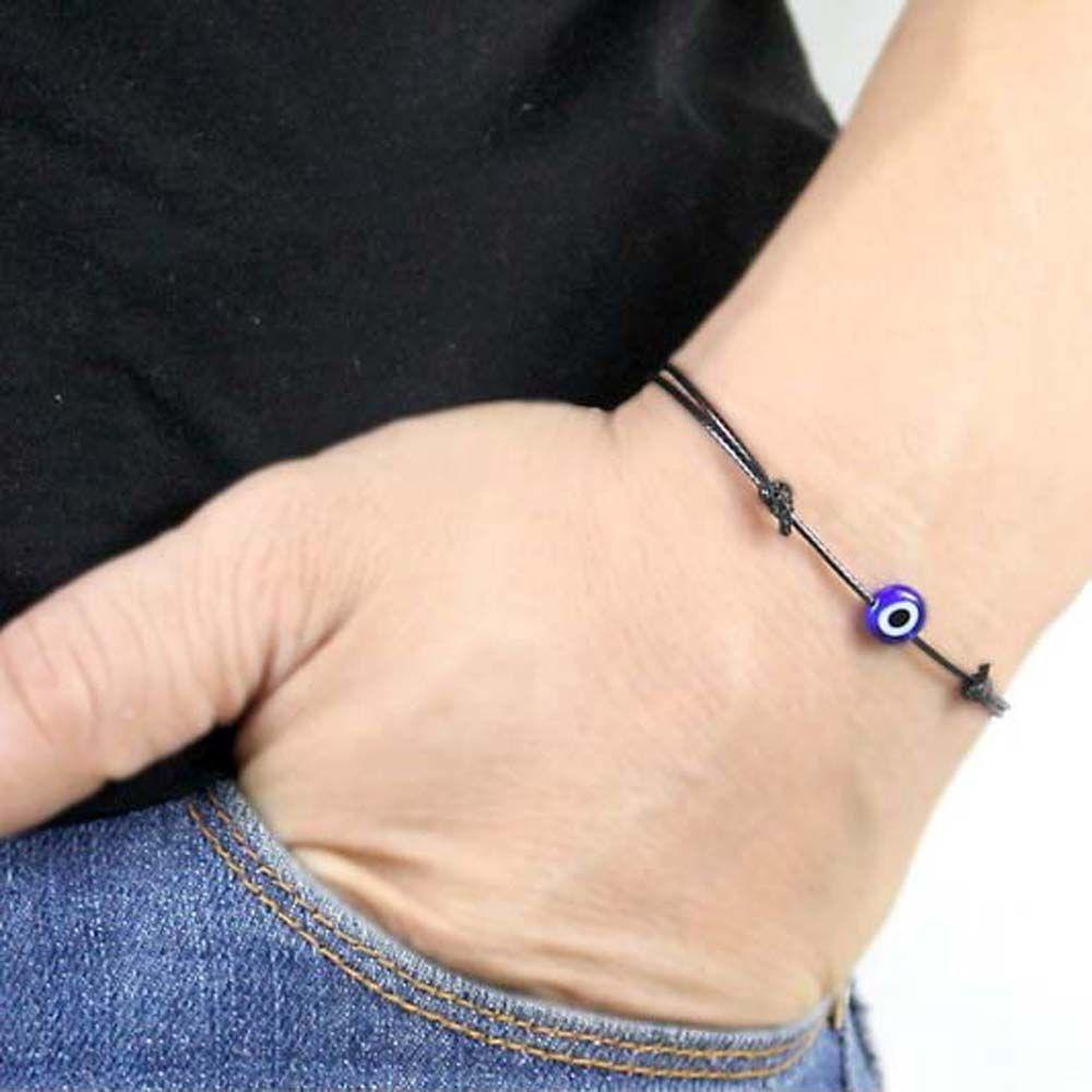 Vòng Tay Bùa May Mắn Màu Đỏ Đen Handmade Có Thể Điều Chỉnh Độ Dài