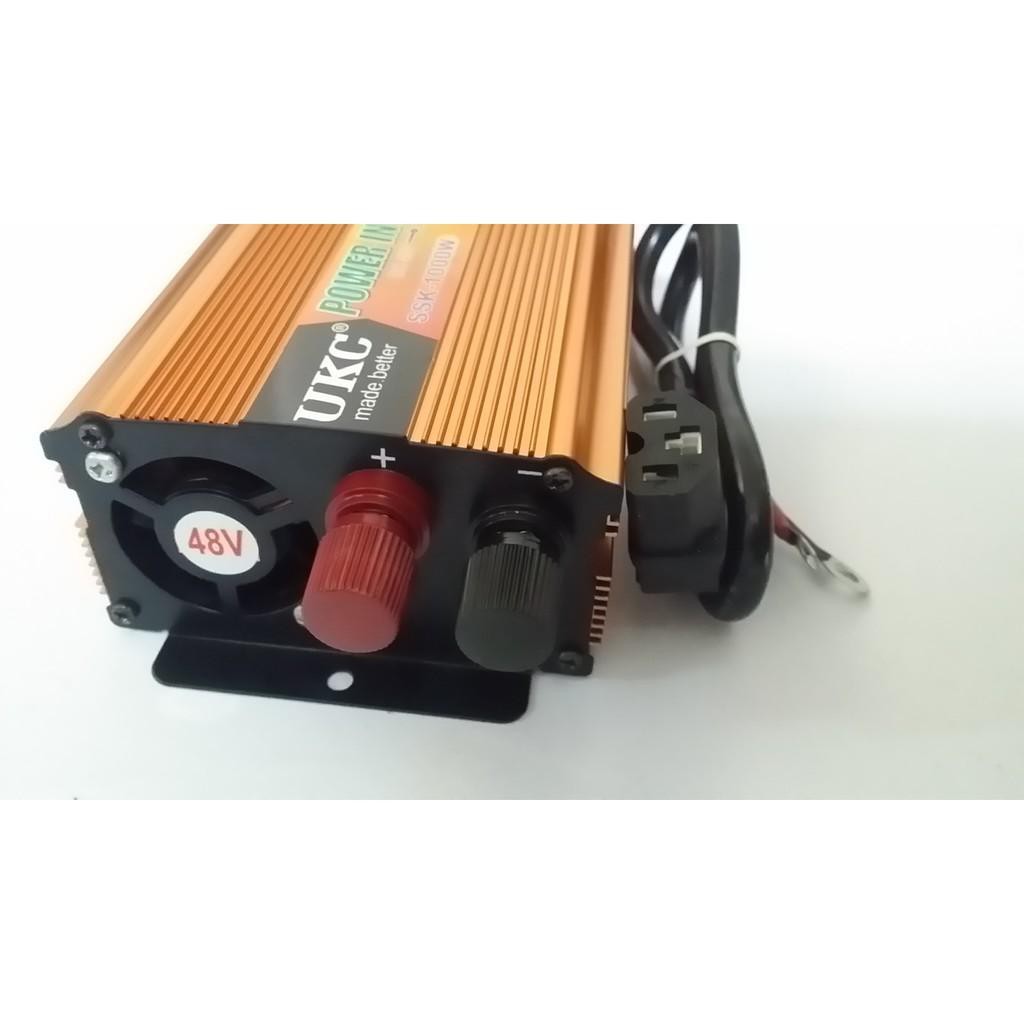 Inverter 12V kích điện đổi điện 1000W sóng sine 12v lên 220V