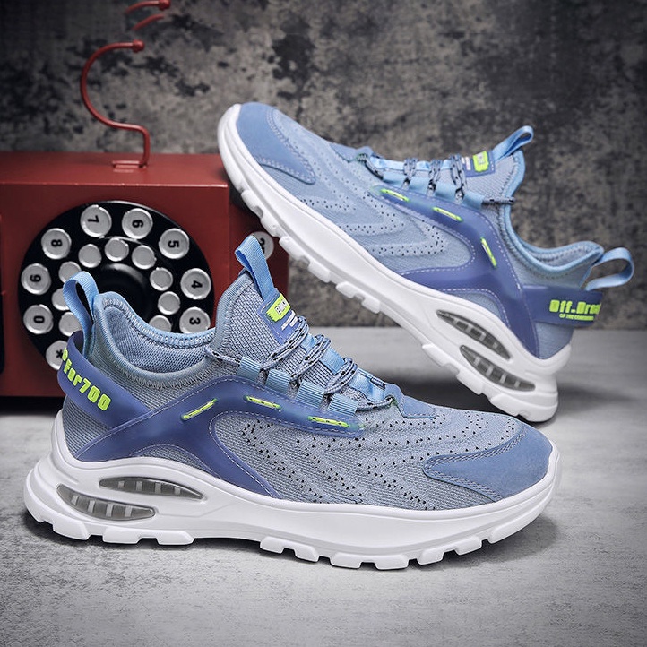 Giày Thể Thao Nam MENDO - Sneaker Màu Đen - Xanh - Trắng, Giày Chạy Bộ Thể Thao Phiên Bản Hàn Quốc-G5055