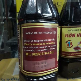 NƯỚC MẮM HỚN HƯNG(CHÍNH HÃNG PHÚ QUỐC)1 cặp 2c sành 650ml
