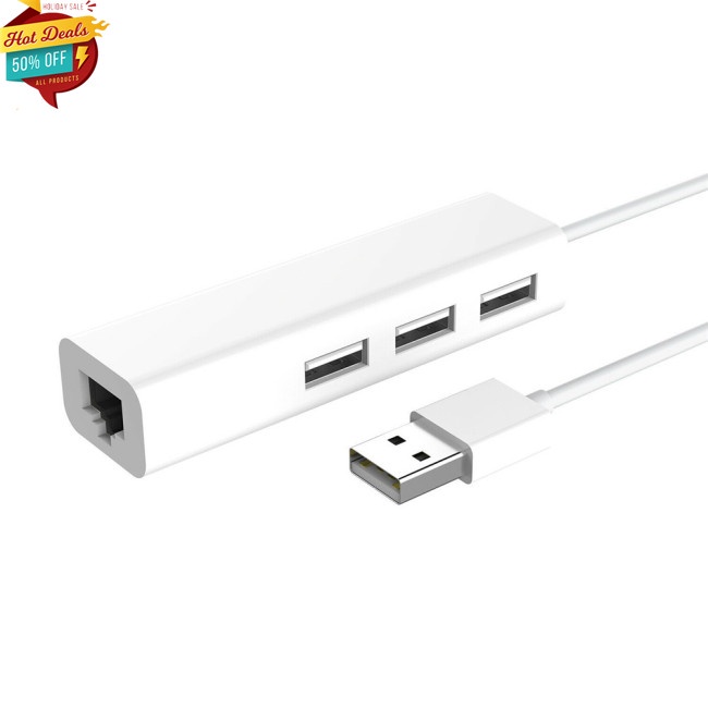 Bộ Chia 3 Cổng Usb Rj-45 Lan Card Mạng Usb Sang Ethernet