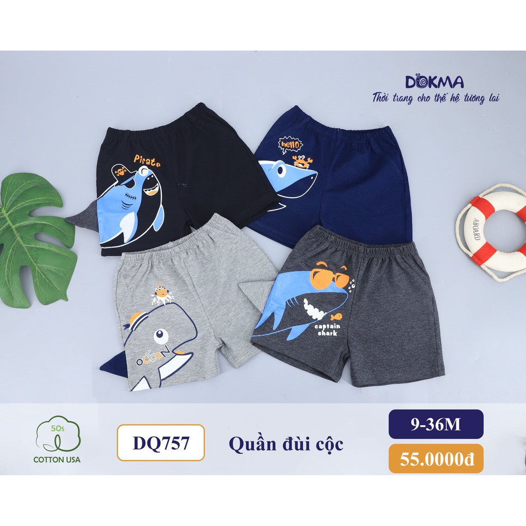 Quần đùi cộc bé trai Dokma ( 9-36m)