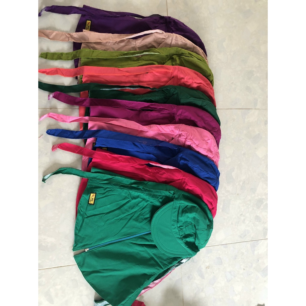 Mũ chống nắng 98% khẩu trang có khóa kéo - vải 1 màu ngẫu nhiên KT002