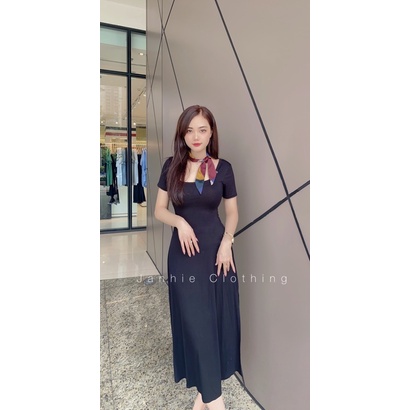 váy body thun lạnh xẻ đùi