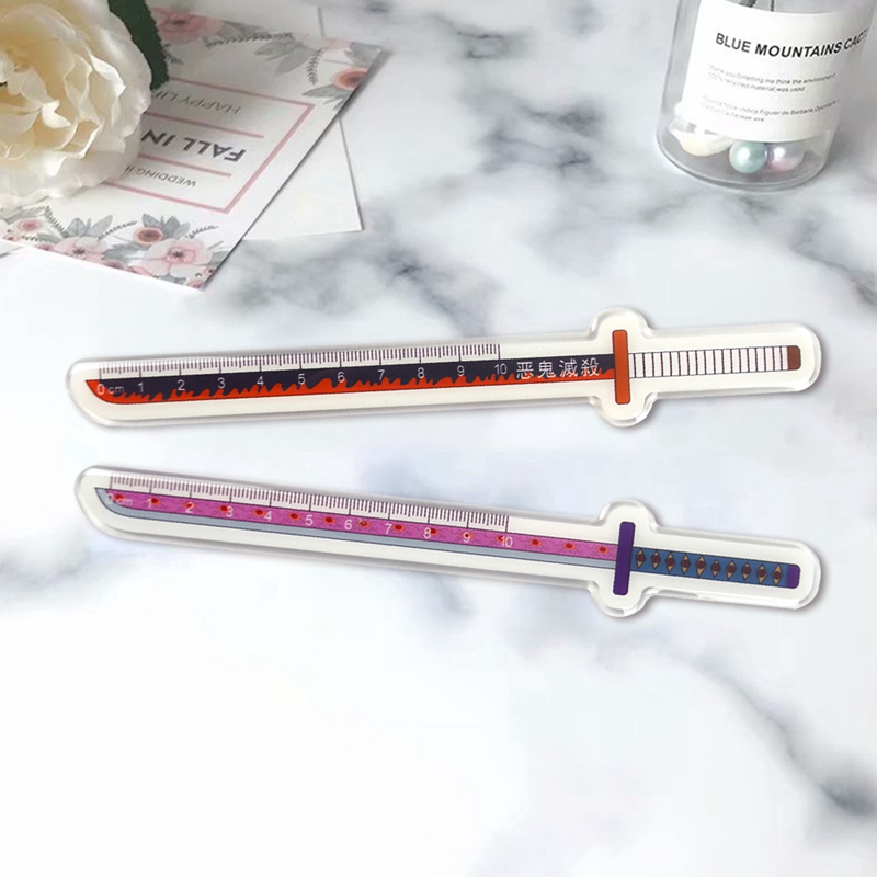 Thước nhựa họa tiết hoạt hình dễ thương dành cho học sinh