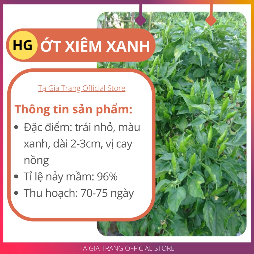 Hạt giống ớt xiêm - Gói 80 hạt