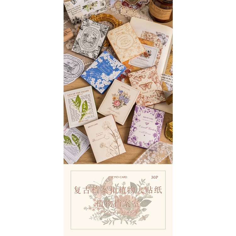 Set 30 Miếng Dán Trang Trí Sổ Tay/Nhật Ký DIY Sáng Tạo