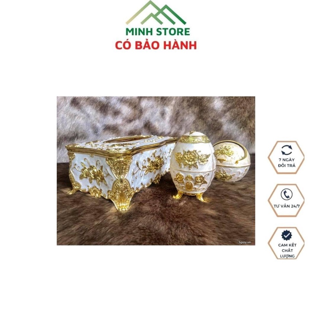 Lọ Đựng Tăm Hoàng Gia Hàng Cao Cấp Nắp Bật