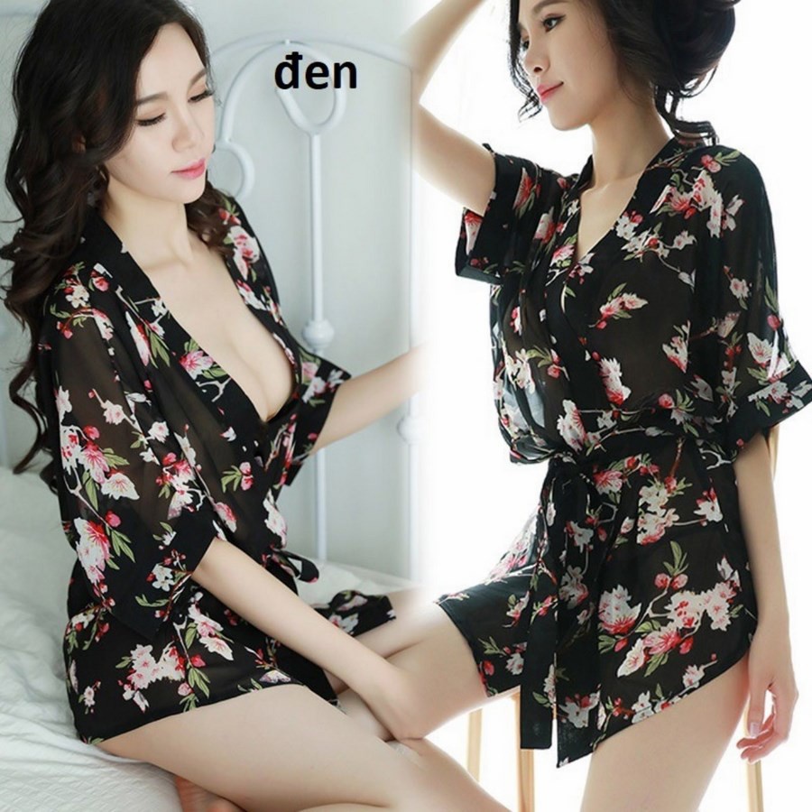 Áo Choàng Ngủ Kimono 5034 Kèm quần Chíp Xinh