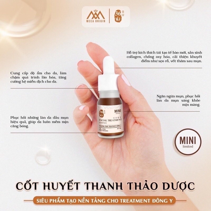 Serum tinh chất cốt huyết thanh thảo dược mini 5ml vị chính hãng Meea Organic mini