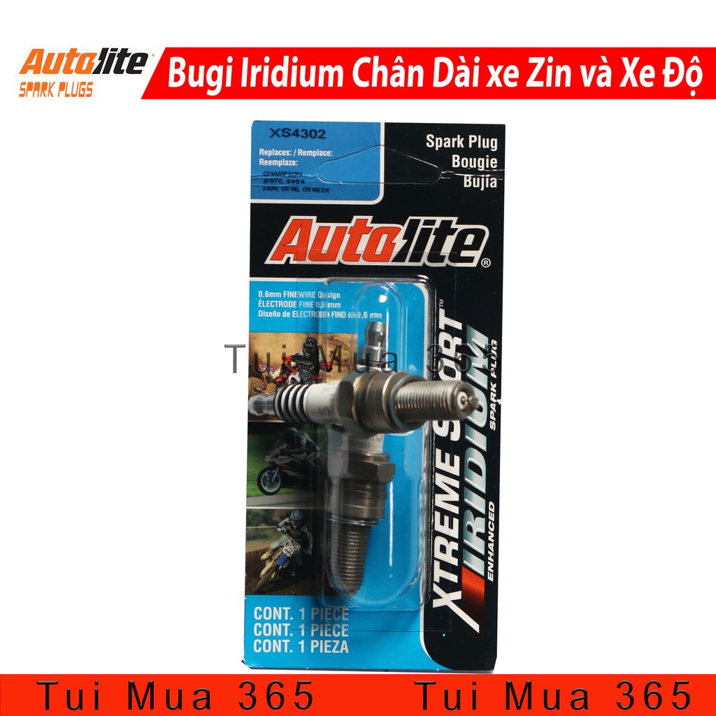 Bugi Racing Iridium Autolite dành cho xe độ và xe zin như Winner, Sonic, Exciter, Raider, TFX, SH, NVX