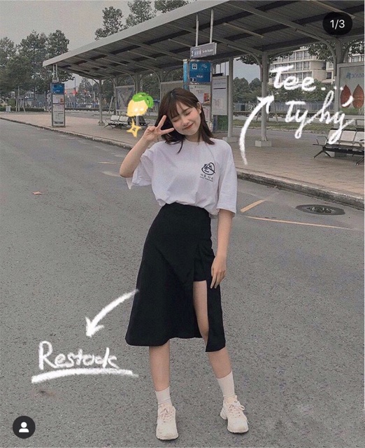 [Mã FAGREEN55 giảm tới 30K đơn 99K] Cv7828 - CHÂN VÁY MIDI ĐEN XẺ TÀ | BigBuy360 - bigbuy360.vn