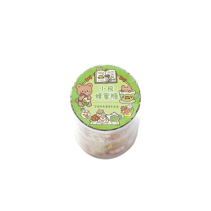 1 Cuộn Băng Keo Mặt Nạ Hình Gấu/Thỏ Dễ Thương