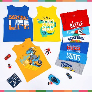 [Hot Hot Hot] Áo Thun Ba Lỗ Bé Trai, Size 4-14, Hàng Made In Vn, Chất Cotton Mềm Mát, Nhiều Màu Xinh Yêu