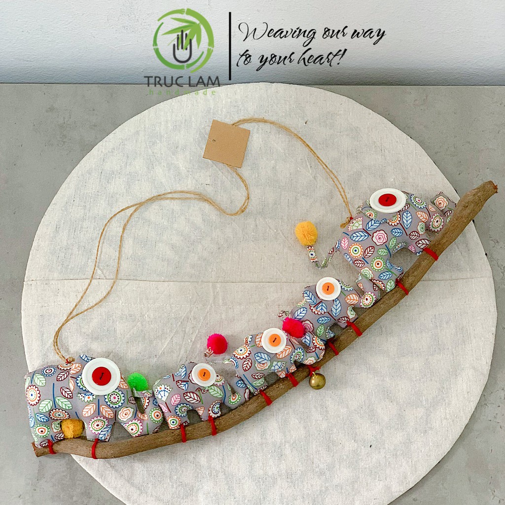 Phụ Kiện Decor Trang Trí Nội Thất Hình Đàn Voi - Trúc Lâm Handmade