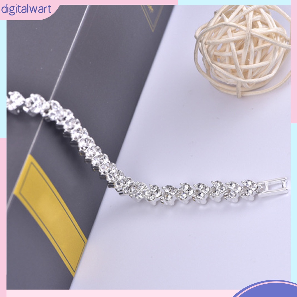 Vòng đeo tay đính đá nhân tạo sáng bóng dễ thương dành cho phụ nữ