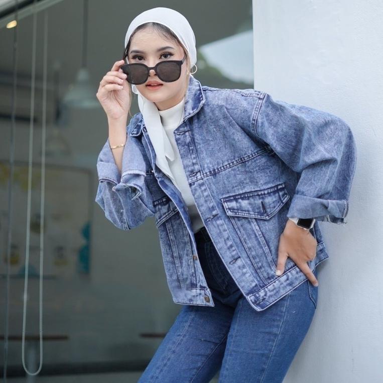 Áo Khoác DENIM Sisilia||Áo Khoác OVERSIZE Nữ (Đốt 8755)