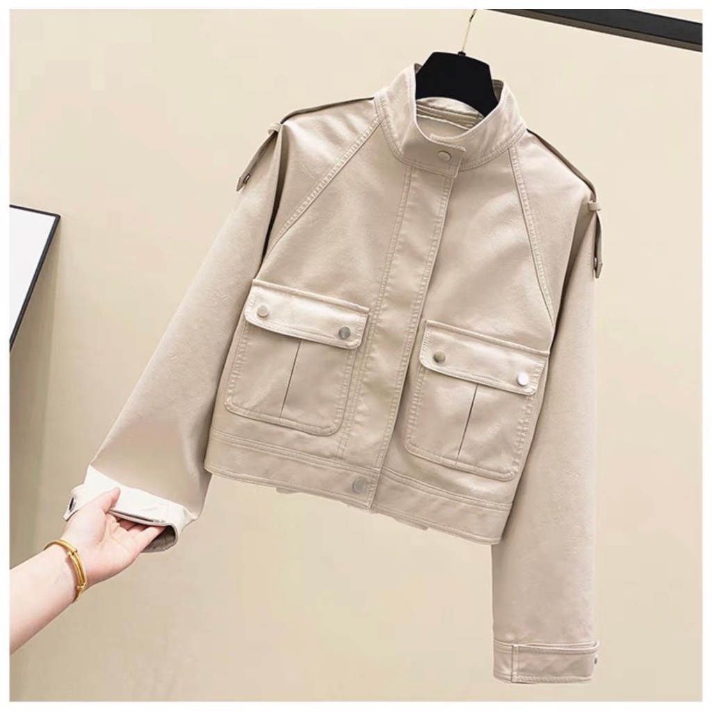 Áo Khoác Kaki Nữ Kiểu Dáng Vest Dây Kéo Ôm Dáng Sang Trọng Thanh Lịch U [NewUnisex]