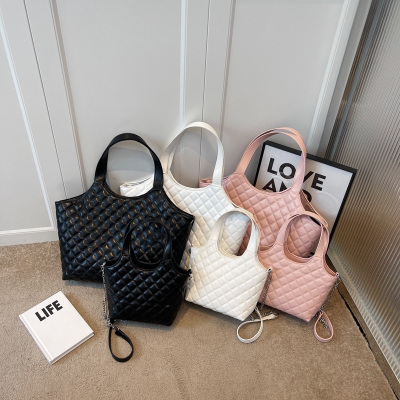 Túi Tote Đeo Vai Màu Trơn Cỡ Lớn Thời Trang Mùa Thu Hàng Mới 2022