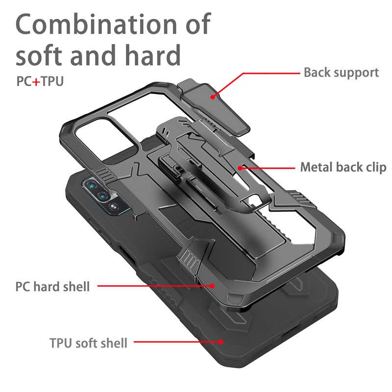 Ốp Điện Thoại TPU+PC Cứng Chống Sốc Có Giá Đỡ Từ Tính Cho Redmi Note 11 Pro Note 10 Pro 11s 10s 10 5G 10T