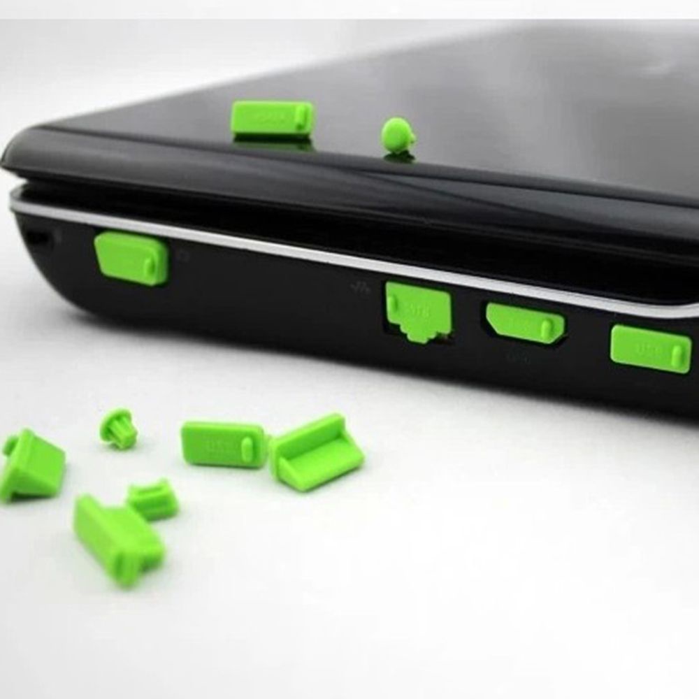 Set 5 bộ 65 nút bịt chống bụi bằng silica gel nhiều màu tùy chọn dành cho máy tính xách tay