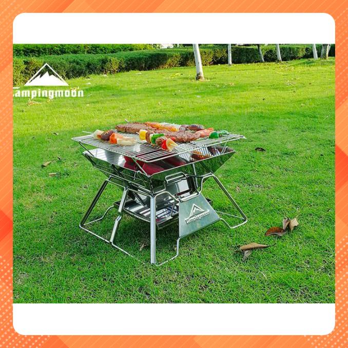 |CHÍNH HÃNG| BẾP NƯỚNG THAN INOX CAO CẤP CAMPINGMOON MT2