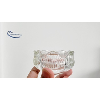 LY THỦY TINH SEN CHUM ĐỰNG NẾN