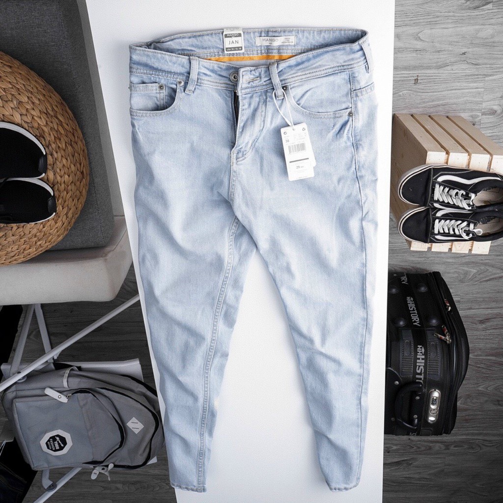 Quần Jean Trắng JT001 nam ZARA JDB003, HÀNG CHÍNH HÃNG , form slimfit, vải đẹp