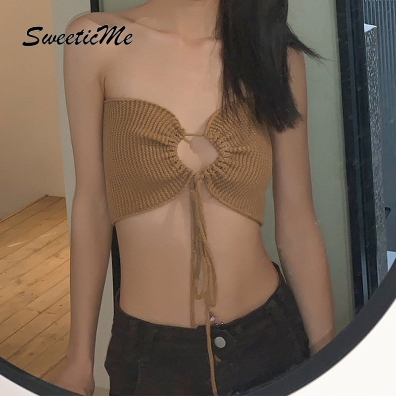 Áo Hai Dây Dệt Kim Mỏng Hở Lưng Xu Hướng Mới Thời Trang Cho Nữ | BigBuy360 - bigbuy360.vn