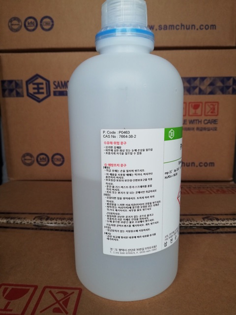 Hóa chất Phosphoric aci.d 85.0% P0463 Samchun Hàn Quốc chai 1 kg H3PO4