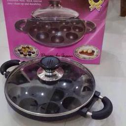 Khuôn Làm Bánh Takoyaki 15 Lỗ + Nắp Thủy Tinh Sf5 ''