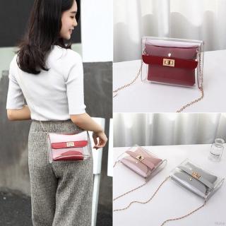 Túi xách nữ trong suốt có khóa phong cách Hàn Quốc thời trang