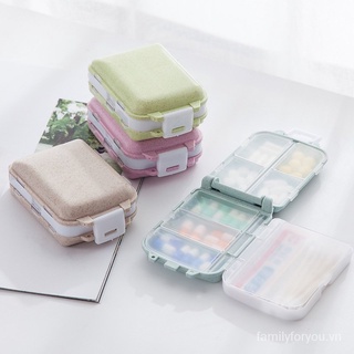 Hộp đựng thuốc bằng lúa mạch chia nhiều ngăn tiện lợi