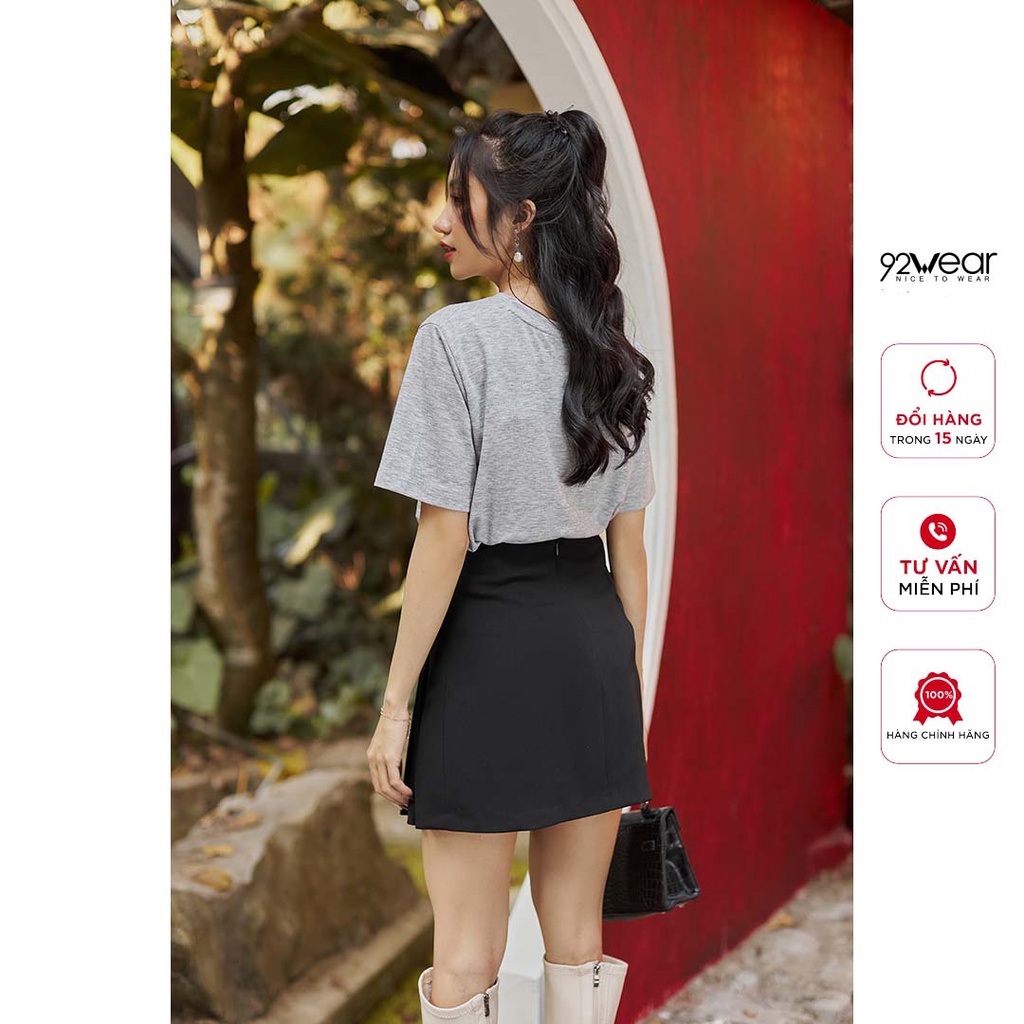 Áo phông nữ ngắn tay cổ tròn in hình hổ du xuân 92WEAR, hottrend 2022, thoáng mát, không bai dão ATA2257