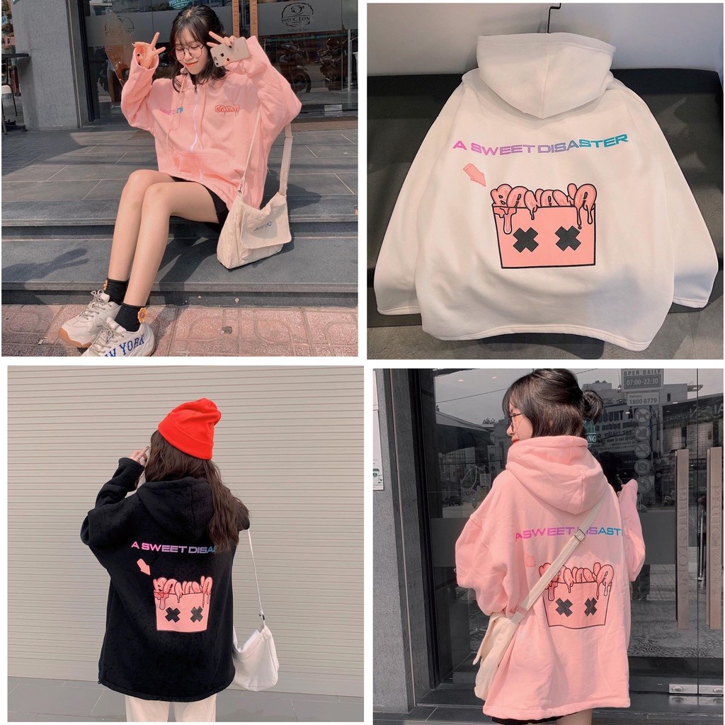 Áo khoác Hoodie unisex nam nữ đều mặc được | Áo khoác nỉ A SWEET DISASTER