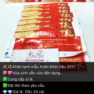 khăn lạnh hình xuân Đinh Dậu,