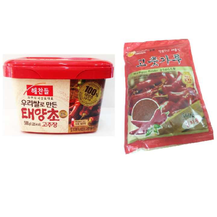 COMBO 1KG ỚT BỘT HÀN QUỐC + 1 HỘP TƯƠNG ỚT GOCHUJANG HÀN QUỐC 200GR