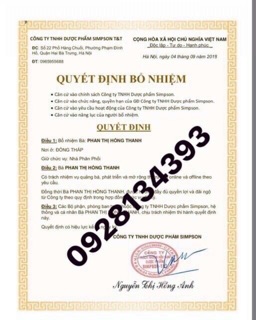 TPCN Giảm Cân Vip9 Yanhee