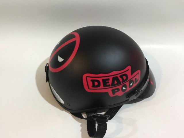 Nón bảo hiểm 1/2 đầu deadpool - nón bảo hiểm deadpool - mũ bảo hiểm nữa đầu deadpool