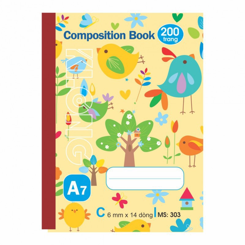 Sổ May Dán Gáy Klong A7 - 200 trang - Ms: 303