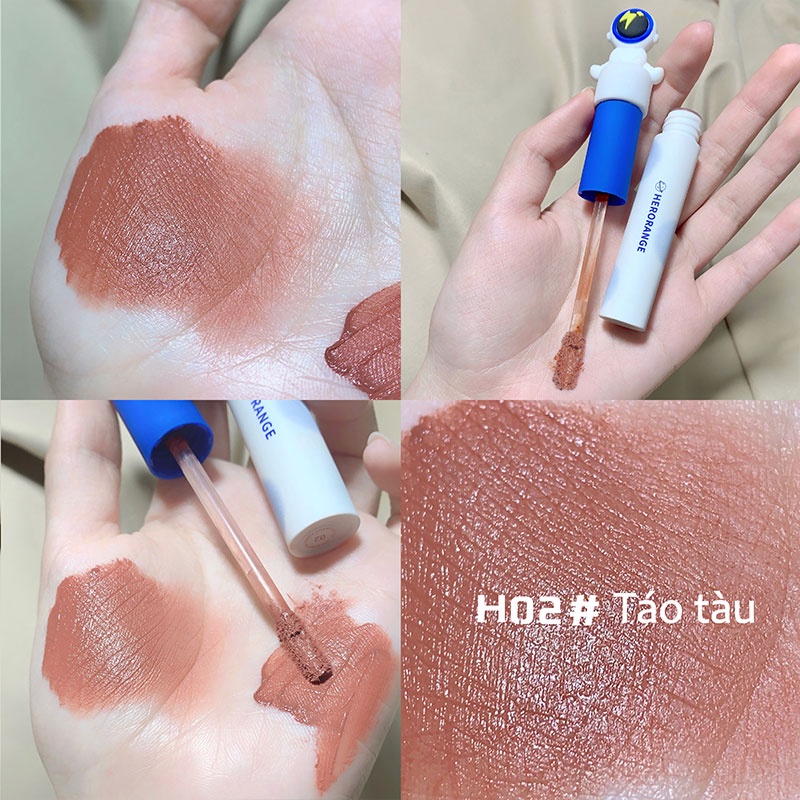 【TP.HCM】HERORANGE Chất SonMềm Mại Và Mịn Màng Không Thấm Nước bền Lâu Trôi Tôn Da Trắng