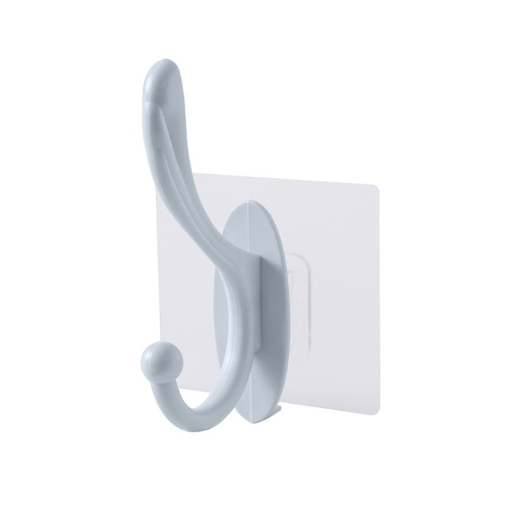 Móc treo đồ dán tường 2 chấu cong tiện dụng (SP005349)