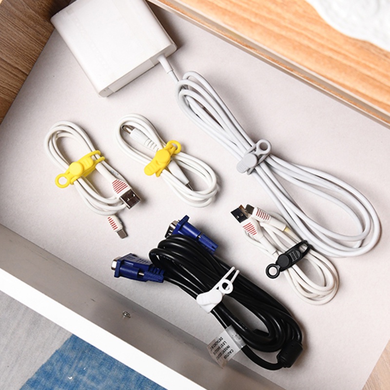 1 Dây Quấn Dây Cáp Sạc USB Bằng Silicone