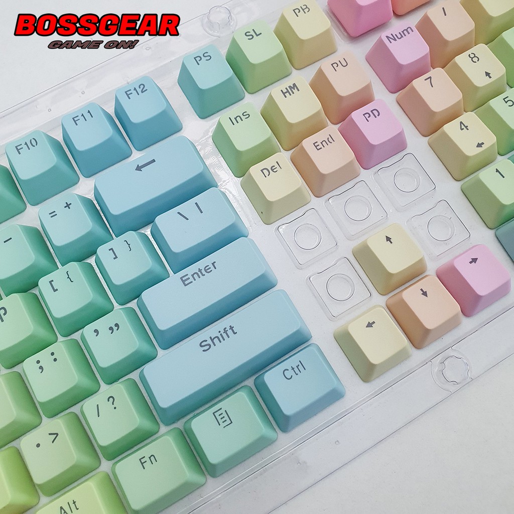 Bộ Keycap Rainbow 108 nút fullsize Chất Liệu PBT Xuyên LED cực Đẹp dành cho bàn phím cơ