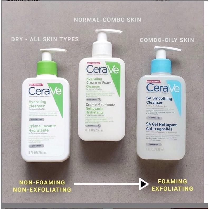 Sữa rửa mặt cho da nhạy cảm CERAVE bản Pháp 236ML