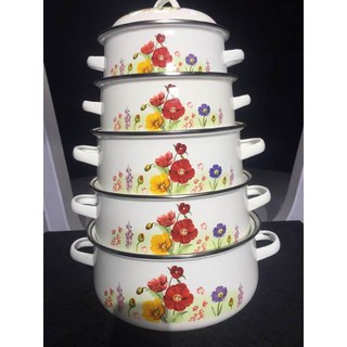 Bộ 5 Nồi Tráng Men Ceramic Cao Cấp Karlis
