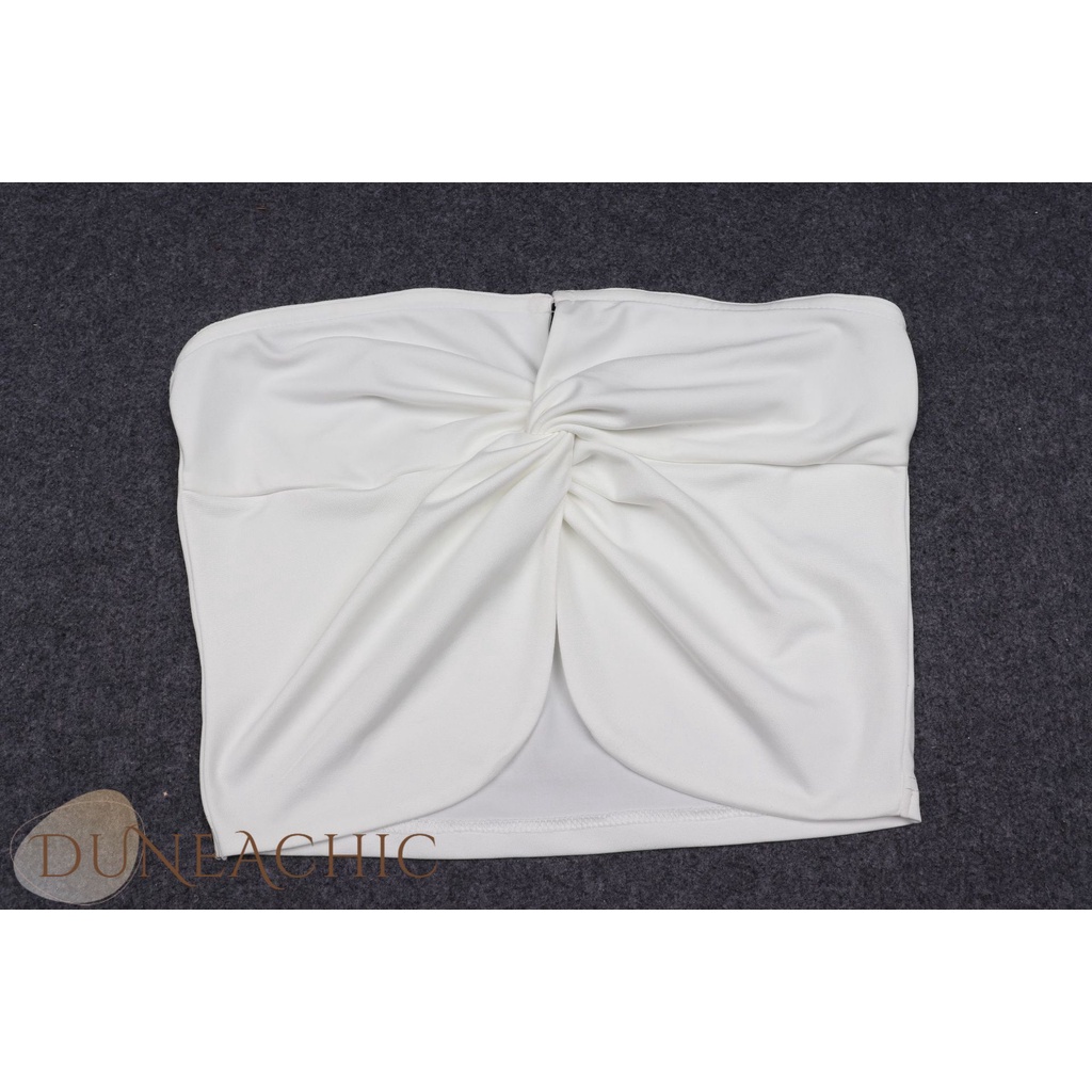 DUNEA Áo Ống Màu Trơn Trễ Vai Thiết Kế Quyến Rũ Cho Nữ