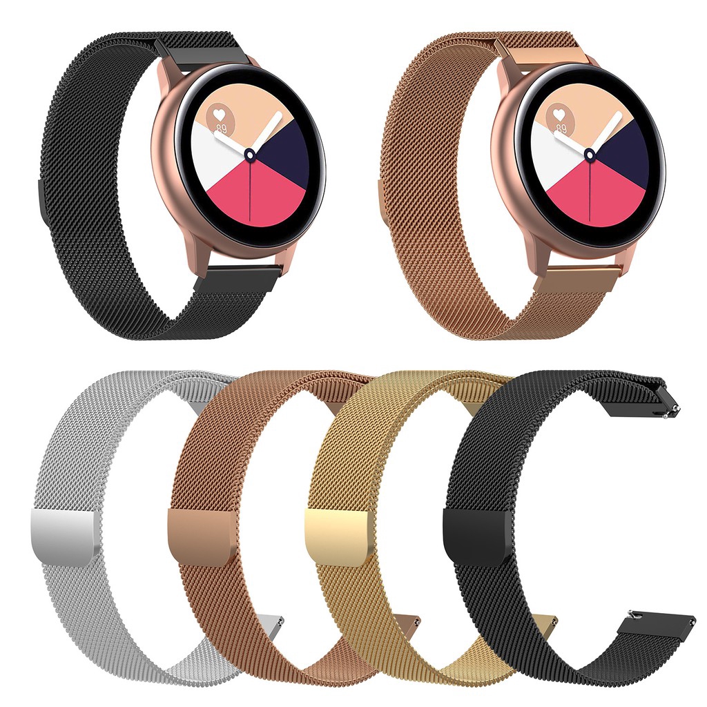 Thích hợp cho Galaxy Active Watch 2 (40mm 44mm) / Galaxy Active Watch (40mm) R500 / Galaxy Watch 42mm R815 / Gear Movement R600 / Gear S2 Classic R732 dây đeo bằng thép không gỉ 20mm