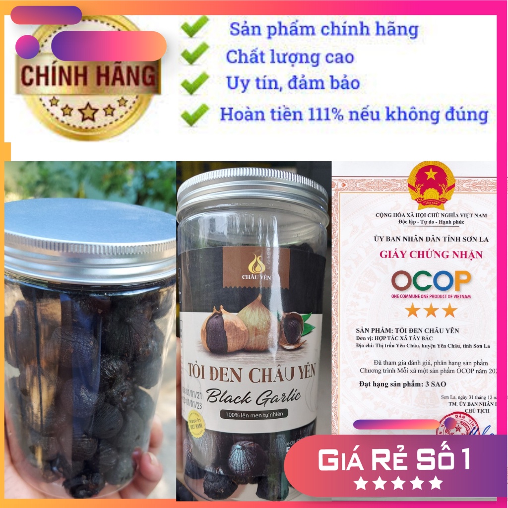 1kg/ 2 lọ 500g Tỏi Đen Cô Đơn Đã Bóc Vỏ [Yên Châu - Sơn La]